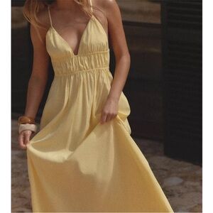 NWT Zara Yellow Midi Dress